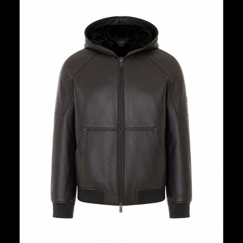 Moose Knuckles Men Neo Leather Hood Jacket